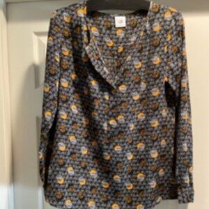 Cabi Eclipse Moon Long Sleeve Crescent Blouse Size Small